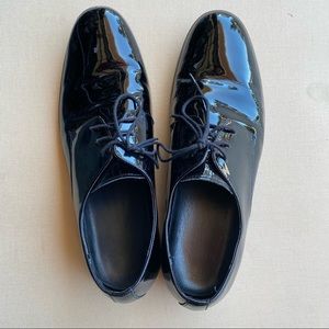 The Black Tux Patent Leather Shoes, Size 14